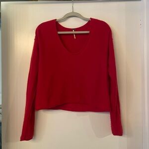 Free People Red Cashmere Sweater